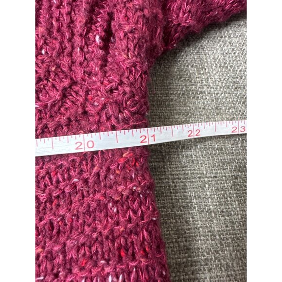 Faded Glory Womens Knit Sweater Medium Maroon Polyester & Acrylic - Picture 6 of 7